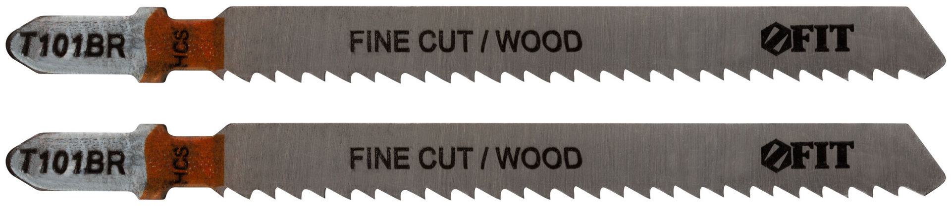 Полотна по дереву, HCS, шлифованные под свободным углом, реверсивные зубья, 100/74/2,5 мм (T101BR), 2 шт. (40949)