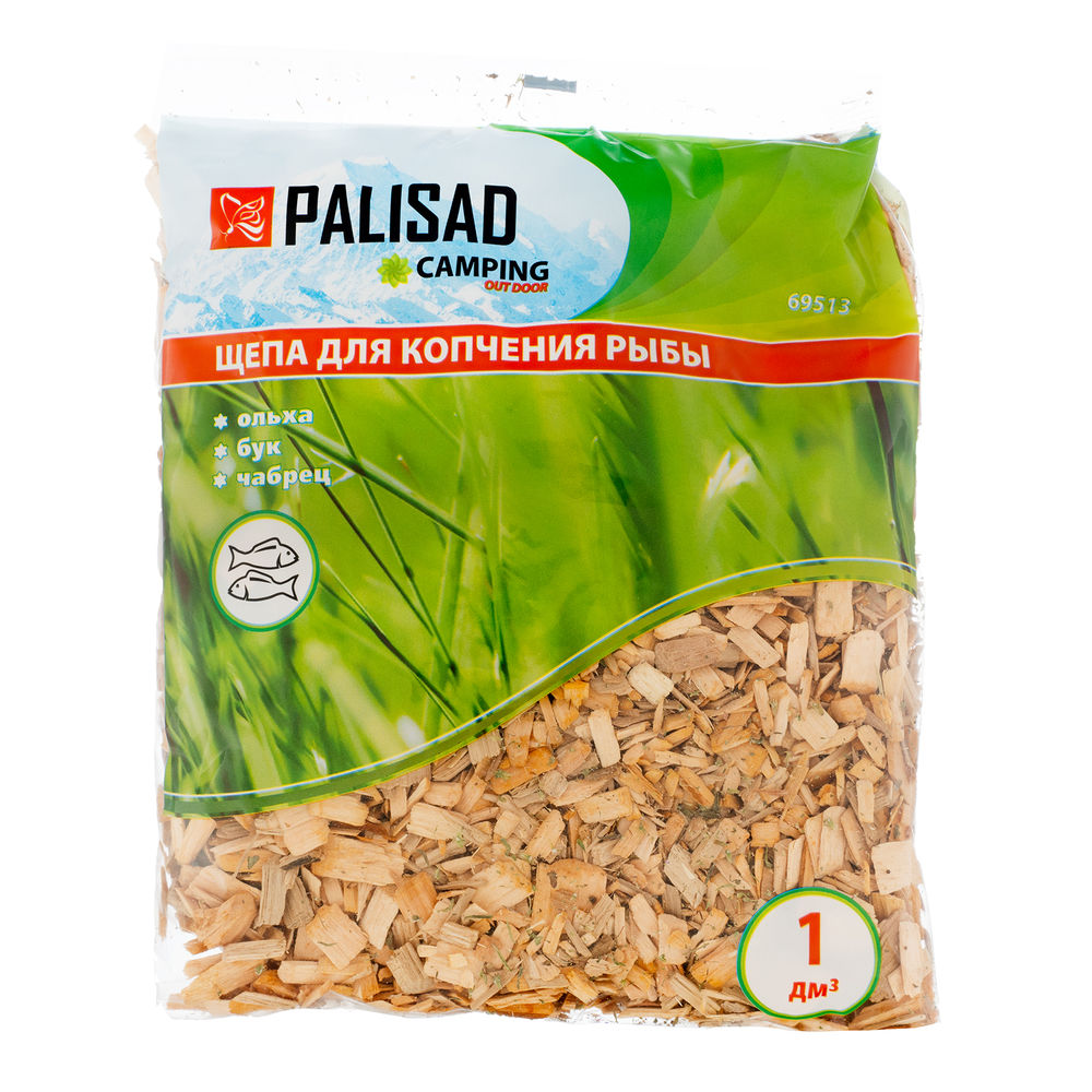 Щепа для копчения рыбы: ольха, Бук, чабрец, Camping Palisad (69513)