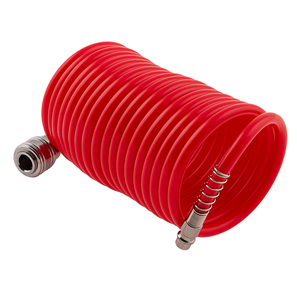 Шланг спиральный воздушный, 5 м, с быстросъемными соединениями Matrix (57002)