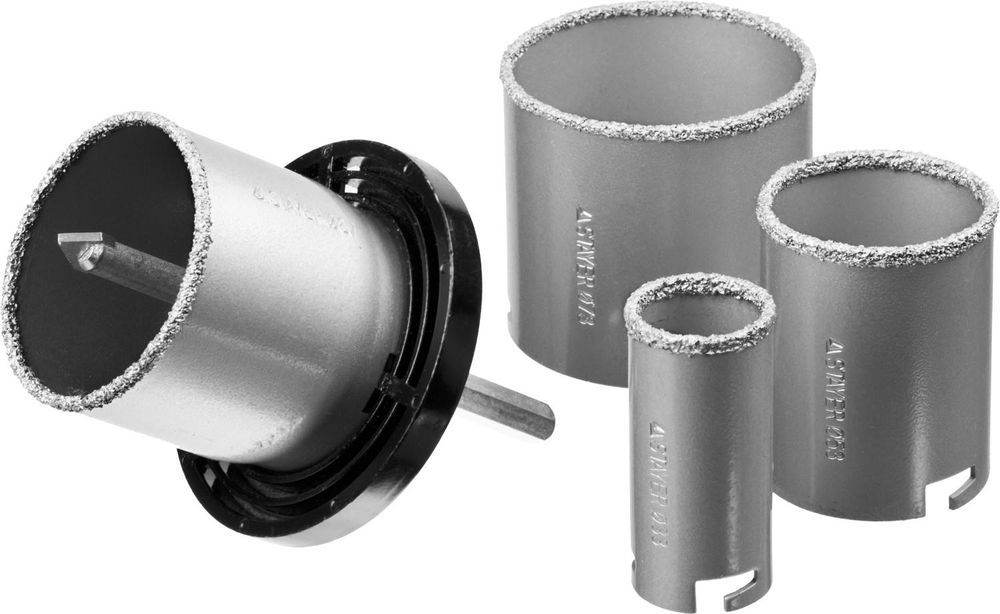 Набор кольцевых коронок 6 шт, 33, 53, 67, 73 мм, карбид вольфрама STAYER Professional 33345-H6