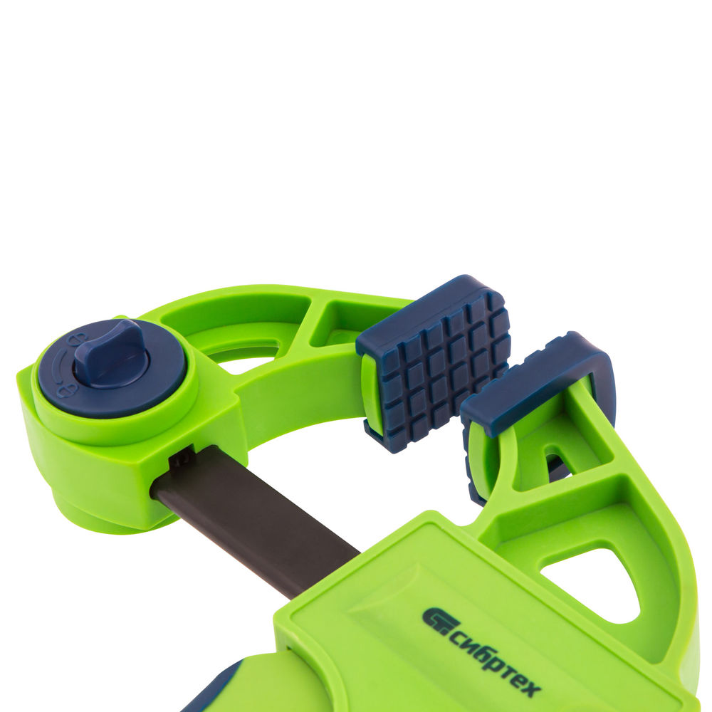 Струбцина F-образная, быстрозажимная, 900 х 70 х 1130 мм, пластиковый корпус, фиксатор, двухкомпонентная рукоятка Сибртех (20568)