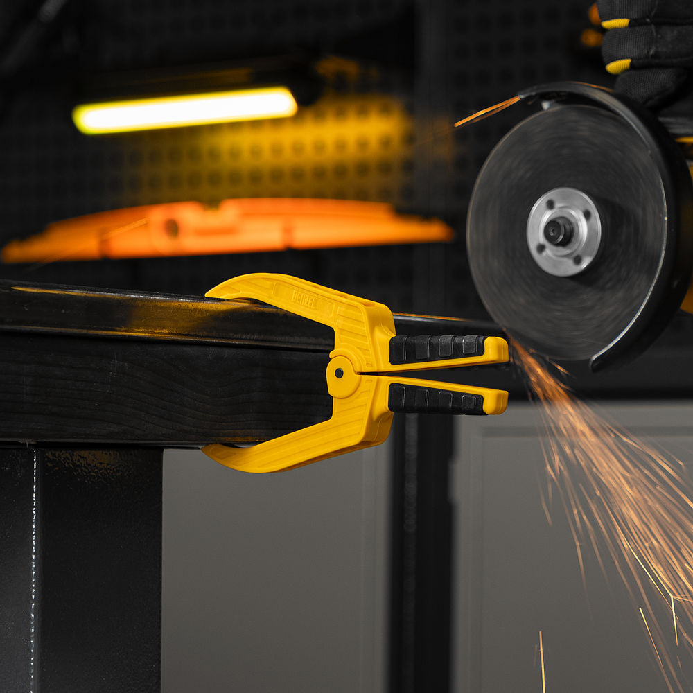 Струбцина клещеобразная, удлиненная 50 х 80 мм двухкомпонентные рукоятки Denzel (20789)