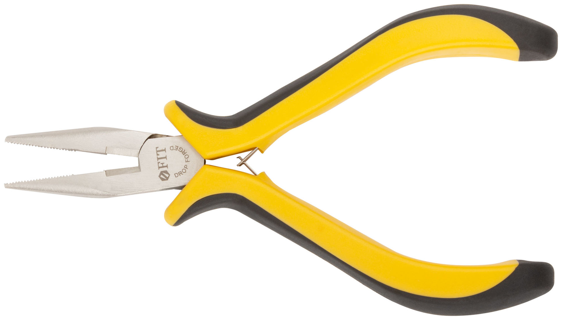 Тонконосы мини Профи, никелированное покрытие, черно-желтые мягкие ручки 125 мм (51633)