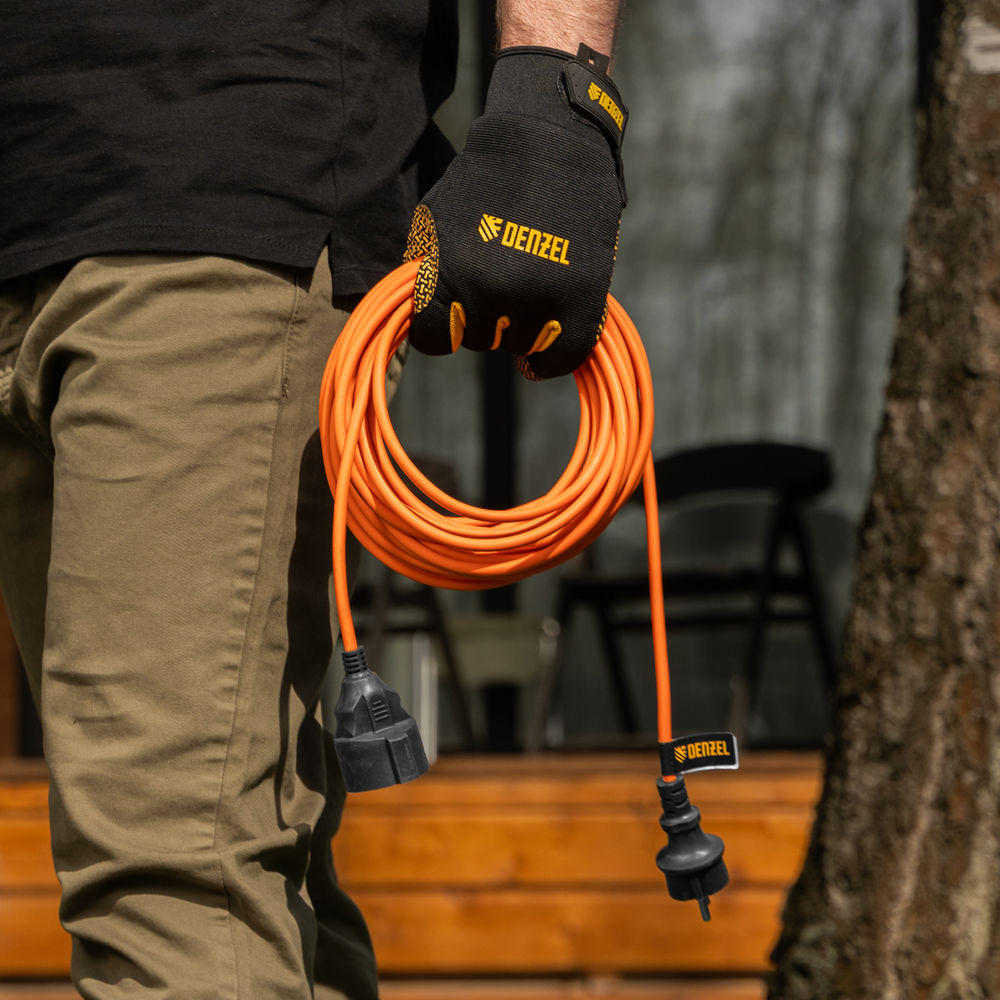 Удлинитель-шнур силовой Garden Series, б/з, ПВС, 10м, 1 розетка, 2 x 1,5 мм, Denzel (37403)