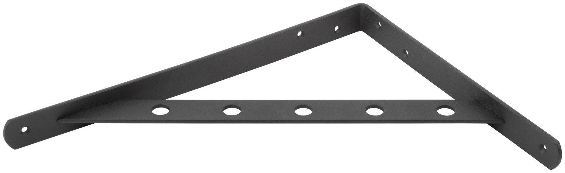 Уголок-кронштейн усиленный черный 300х225 мм (66108)