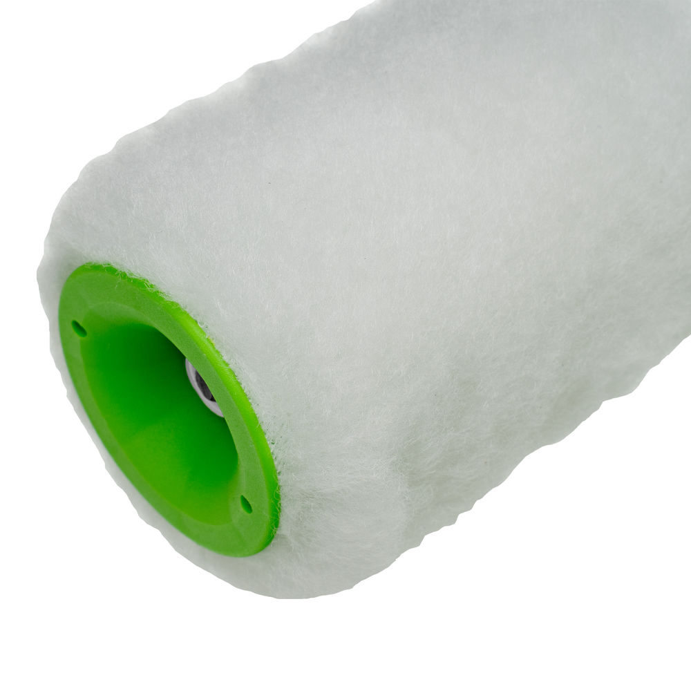 Валик Искусственный мех с ручкой, 200 мм, ворс 15 мм, D 48 мм, D ручки 6 мм, полиэстер Сибртех (80113)