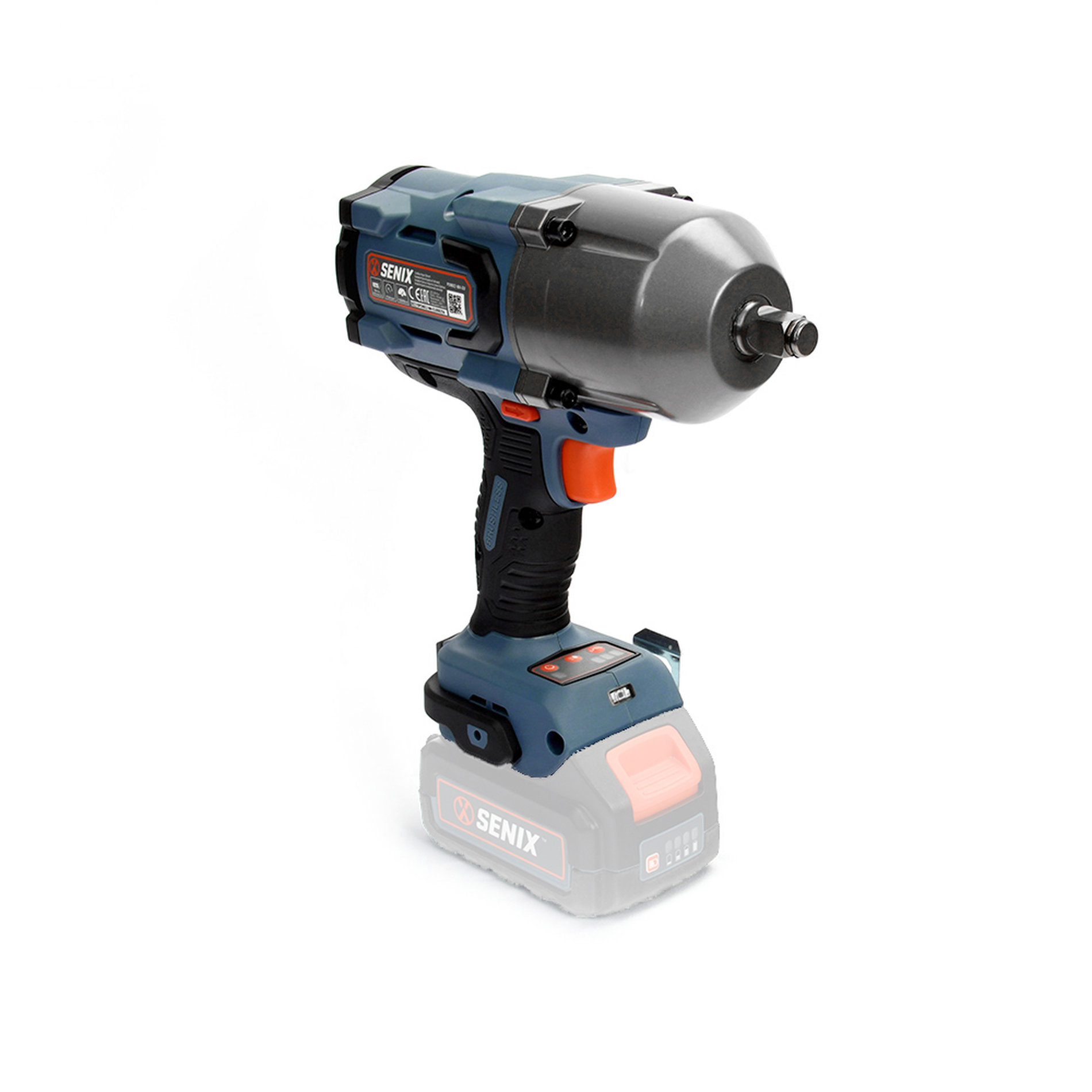 Импульсный гайковерт 1/2, 1350 Нм, без АКБ и ЗУ X2 20В