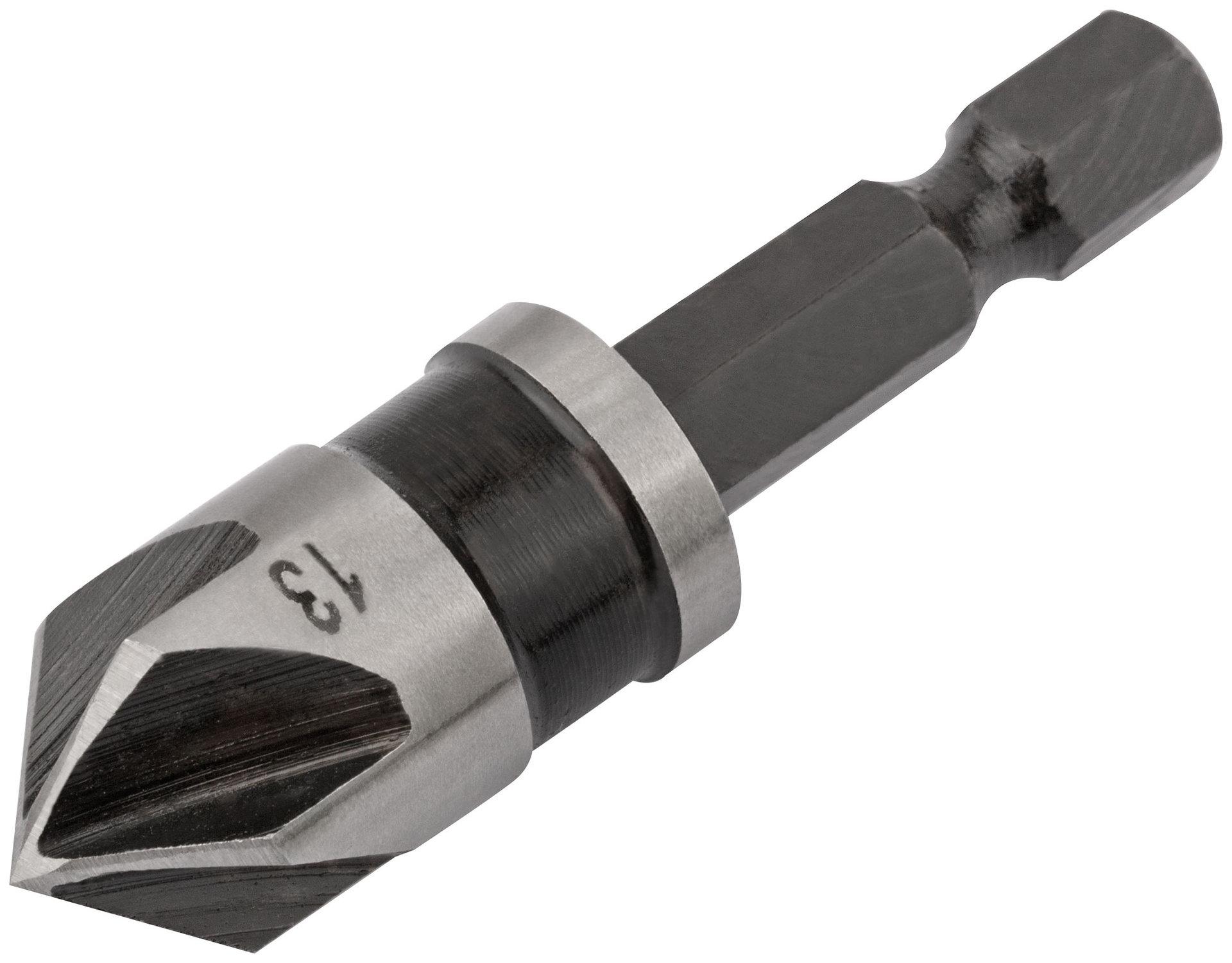 Зенкер конический, легированная сталь, хвостовик под биту, 13 мм (36445)