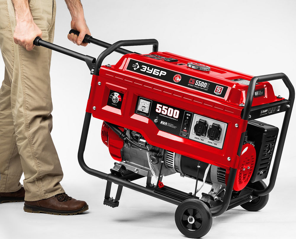 Набор колес + рукоятка № 2 для генераторов мощностью свыше 4000 Вт ЗУБР НКР-2