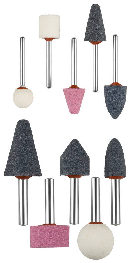 Набор абразивных минишарошек-насадок 10 предм., хвостовик d 3.2 мм, d 6 мм ЗУБР 35998-H10