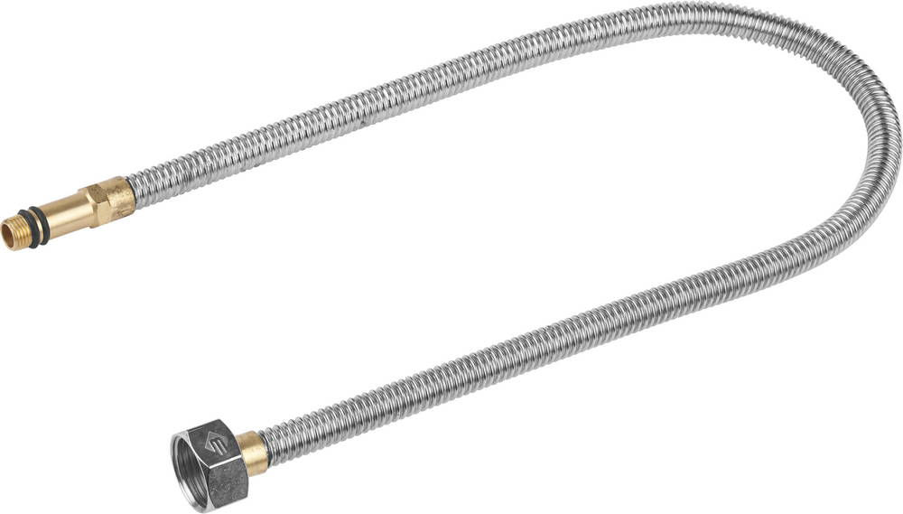ЗУБР 1/2?, 0.6 м, гайка-штуцер, сильфонная подводка для смесителей с удлиненным штуцером (51013-060)