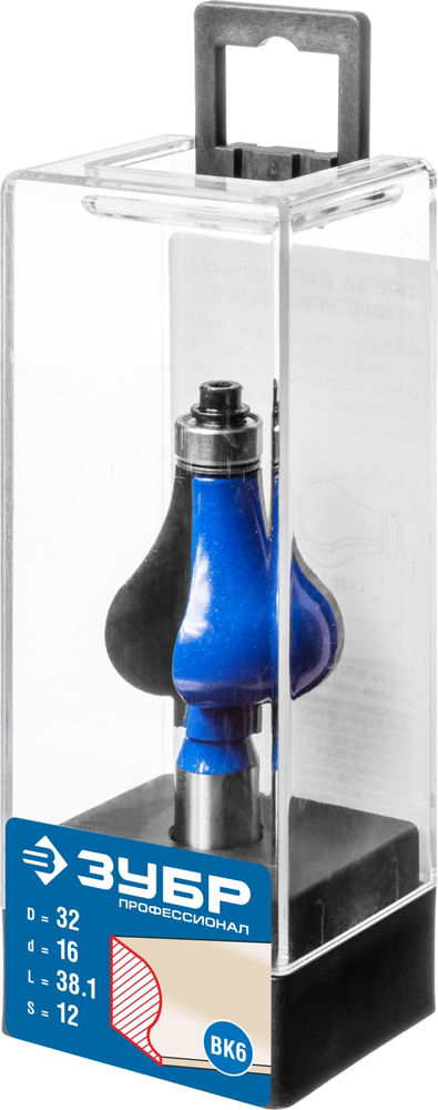 Фреза кромочная фигурная №7 32?38 мм хвостовик 12 мм ЗУБР Профессионал 28718-32