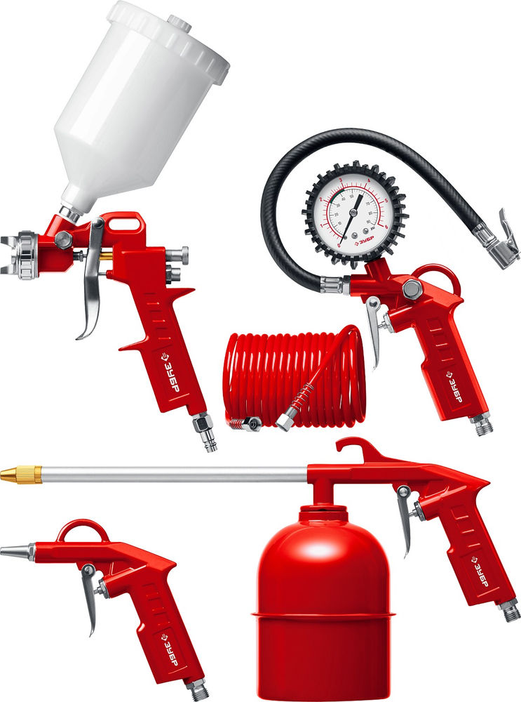 Набор пневмоинструмента 5 предметов универсальный MS-5G ЗУБР 06459-H5