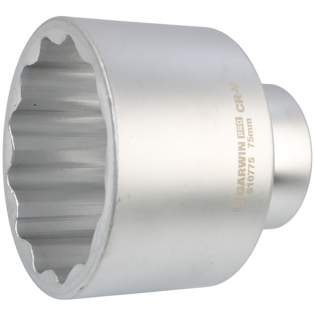 Головка, 1, 75 мм, торцевая, 12-гранная, GARWIN PRO, 610775-75