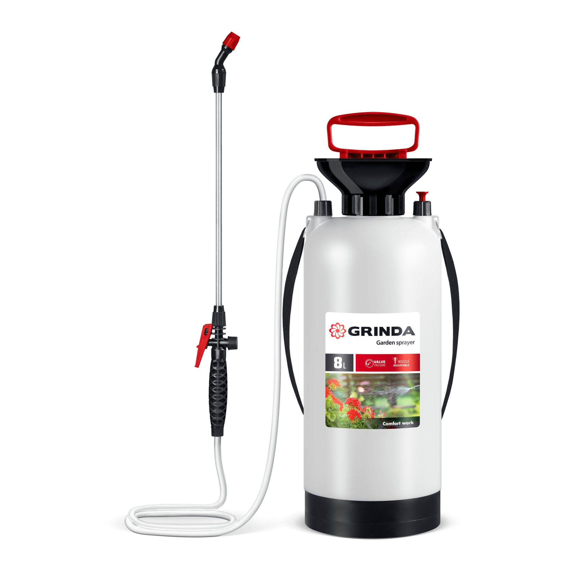 GRINDA TS-8, 8 л, широкая горловина, устойчивое днище, переносной опрыскиватель (8-425117_z03)