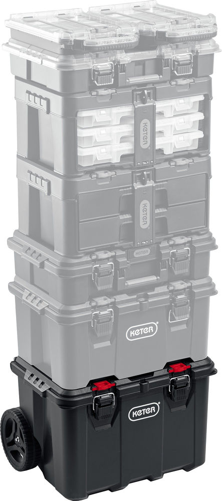 Ящик-тележка пластиковый 525 х 411 х 560 мм (21) на колесах STACKNROLL KETER 38397