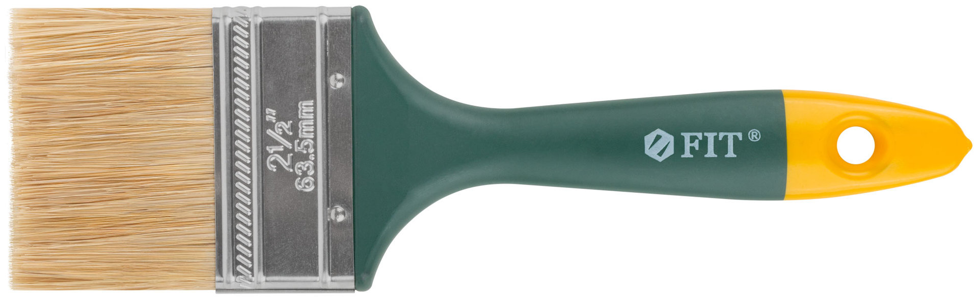 Кисть флейцевая Контур, натур.светлая щетина, пластиковая ручка 2,5 (63 мм) (01166)