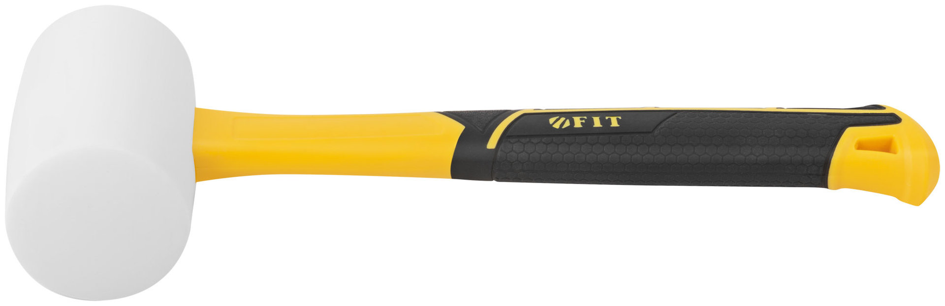 Киянка резиновая белая, фиберглассовая ручка 65 мм ( 680 гр )