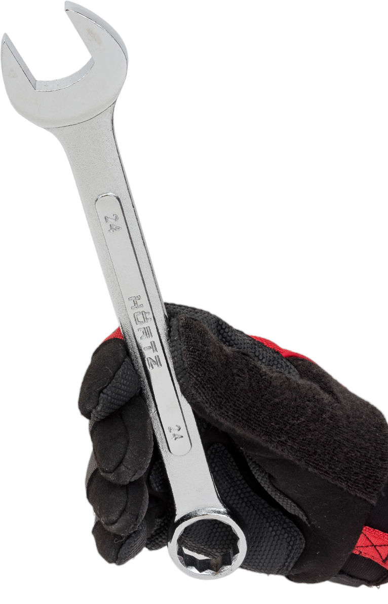 Ключ гаечный комбинированный 24х24 мм хромирование HORTZ