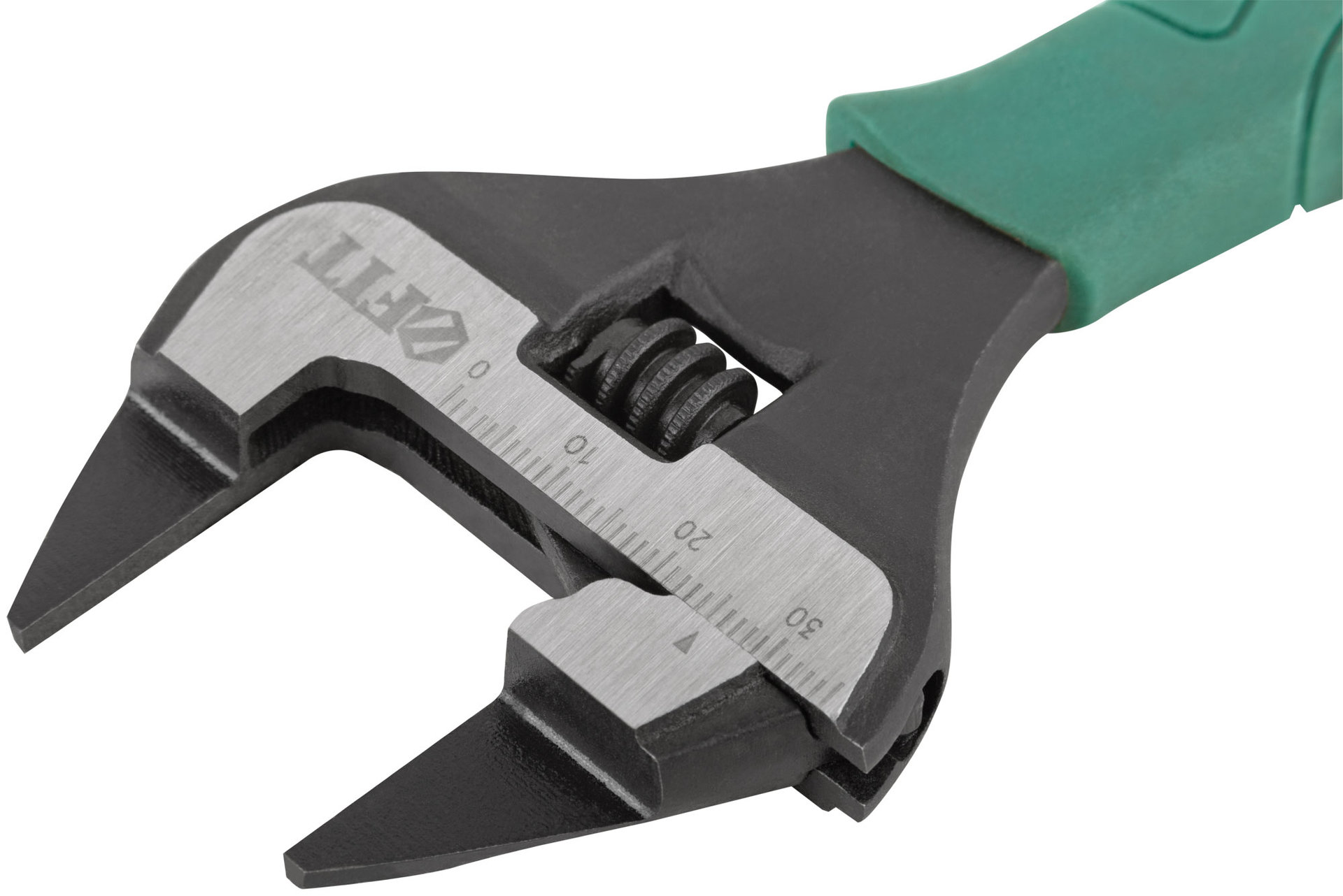 Ключ разводной Карат, CrV, обточенные узкие губки, шкала, увелич.захват, прорезин.ручка 150 мм ( 34 мм )