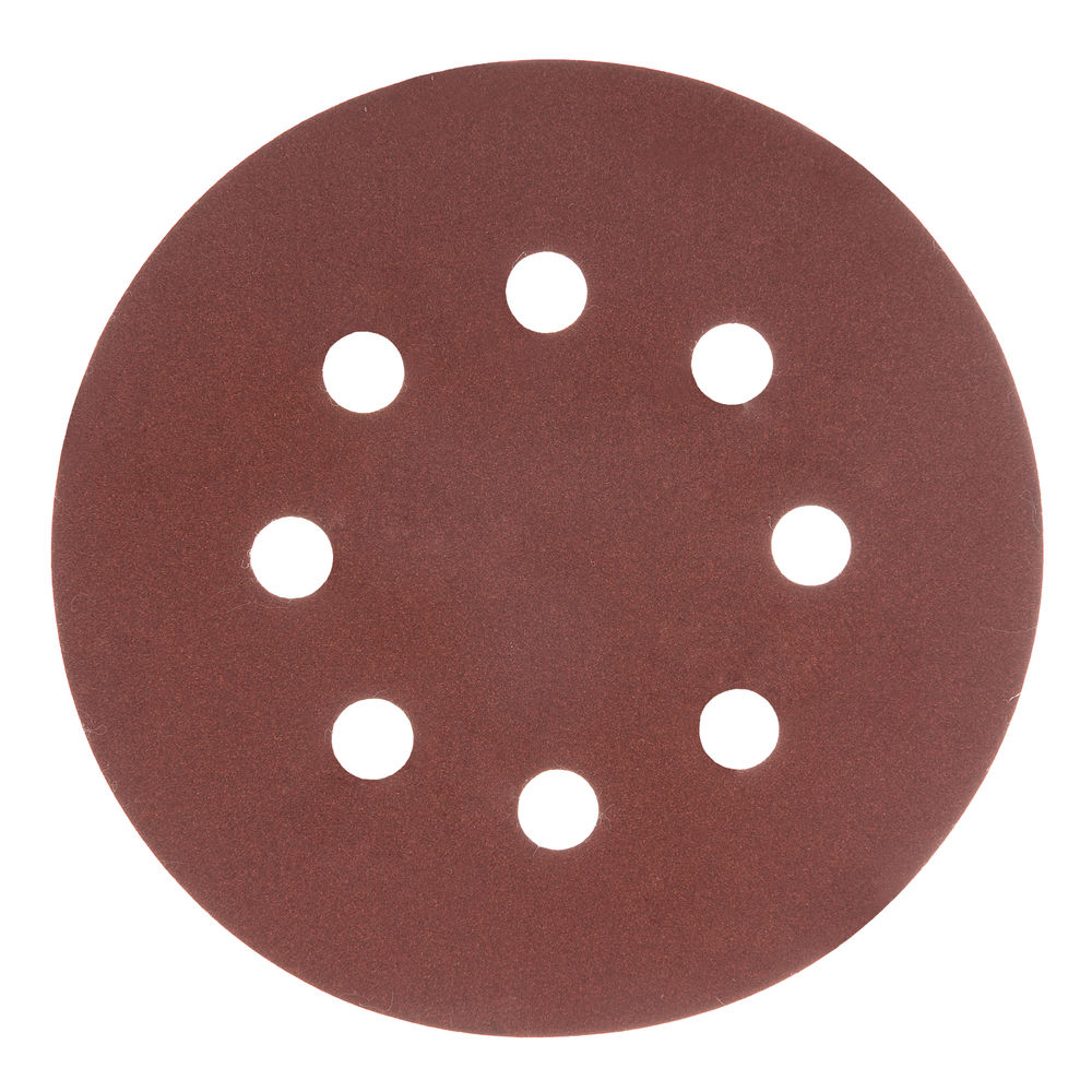 Круг абразивный на ворсовой подложке под липучку, перфорированный, P 240, 125 мм, 5 шт Matrix (73811)