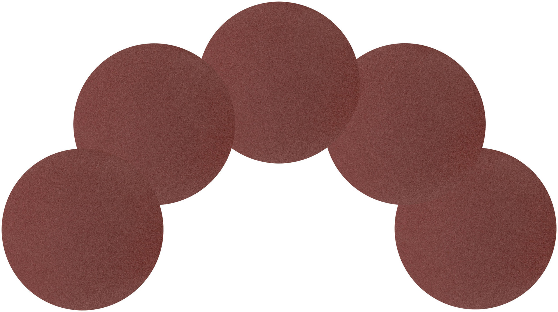 Круги шлифовальные сплошные (липучка), алюминий-оксидные, 150 мм, 5 шт. Р 120 (39806)