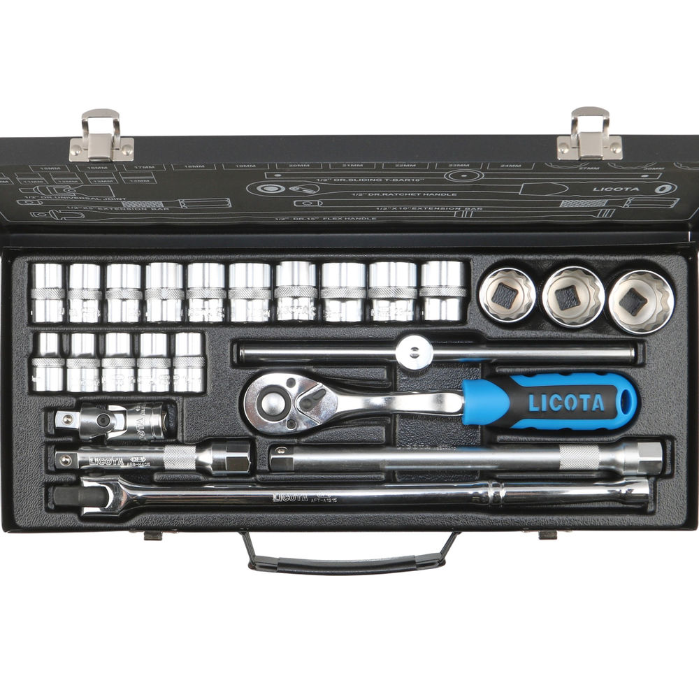 Licota ALT-5002W Набор торцевых головок 1/2 12-ти гранных 24 пр., 10-32 мм (ALT-5002W)