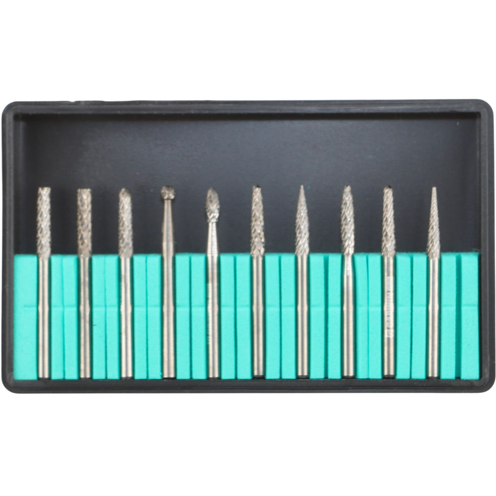 Набор борфрез твердосплавных 3 мм, VHM, DC, 10 предметов (модель 900777), GARWIN INDUSTRIAL, GM-CBS10-900777-3