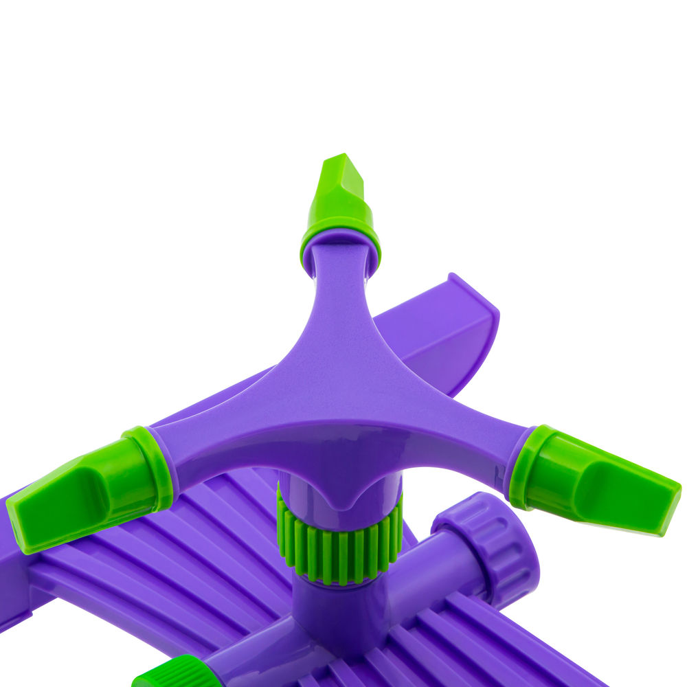 Разбрызгиватель, АБС-пластик, вращающий с тремя лопостями, штуц D 3/4, с подставкой, площадь полива до 180 кв. м, дальность полива 15 м Palisad (65409)