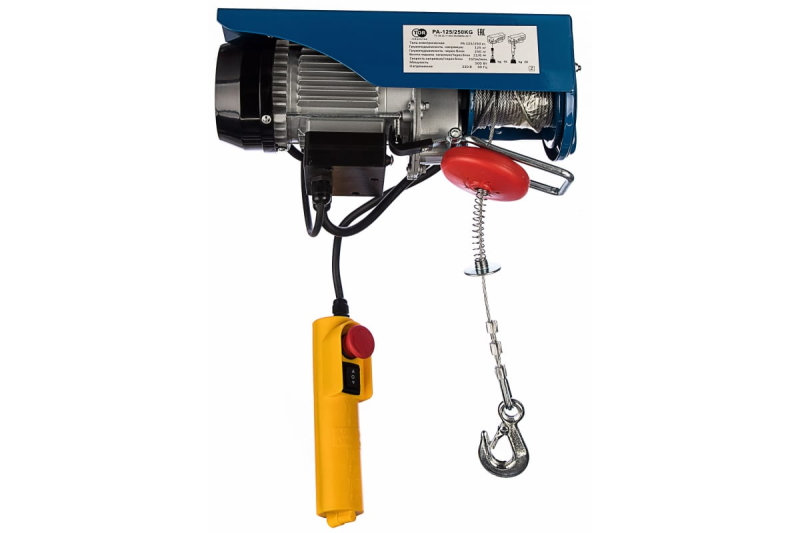 С ТЕЛЕЖКОЙ таль электрическая TOR PA 500/1000 кг 30/15 м (серия T) (1049817)