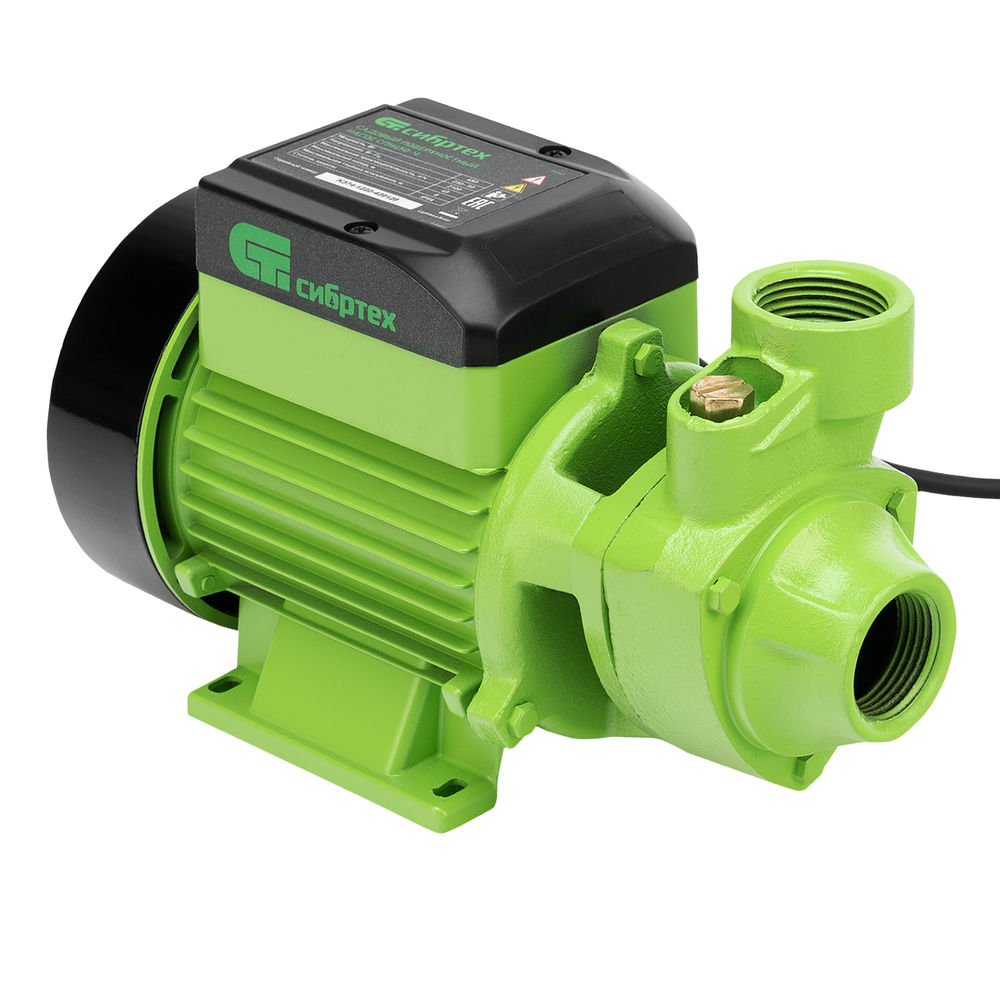 Садовый поверхностный насос СПН450-Ч, 450 Вт, напор 40 м, 2100 л/ч, чугун Сибртех (97242)