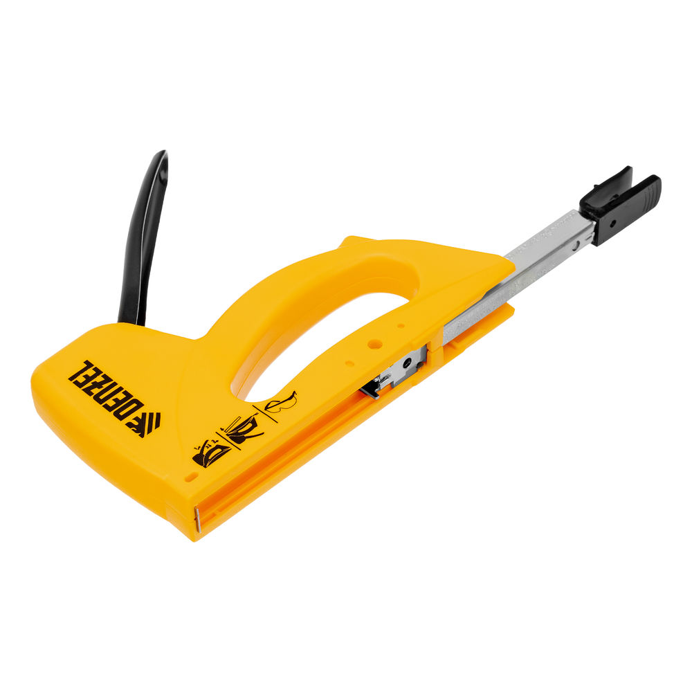 Степлер пластиковый, скобы в комплекте, тип 53, 6-10 мм Denzel (40221)