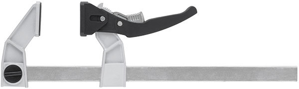 Струбцина рычажная быстрозажимная, усилие сжатия 200 кг, рычажный храповый механизм, металлический корпус, Профи, 90 х 200 мм (59172)