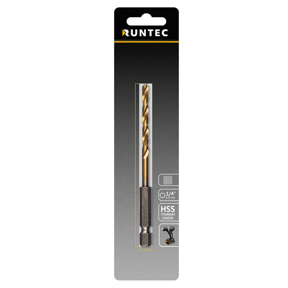 Сверло по металлу Runtec HSS-TiN 6 x 111мм HEX 1/4 RUNTEC RT-DS6