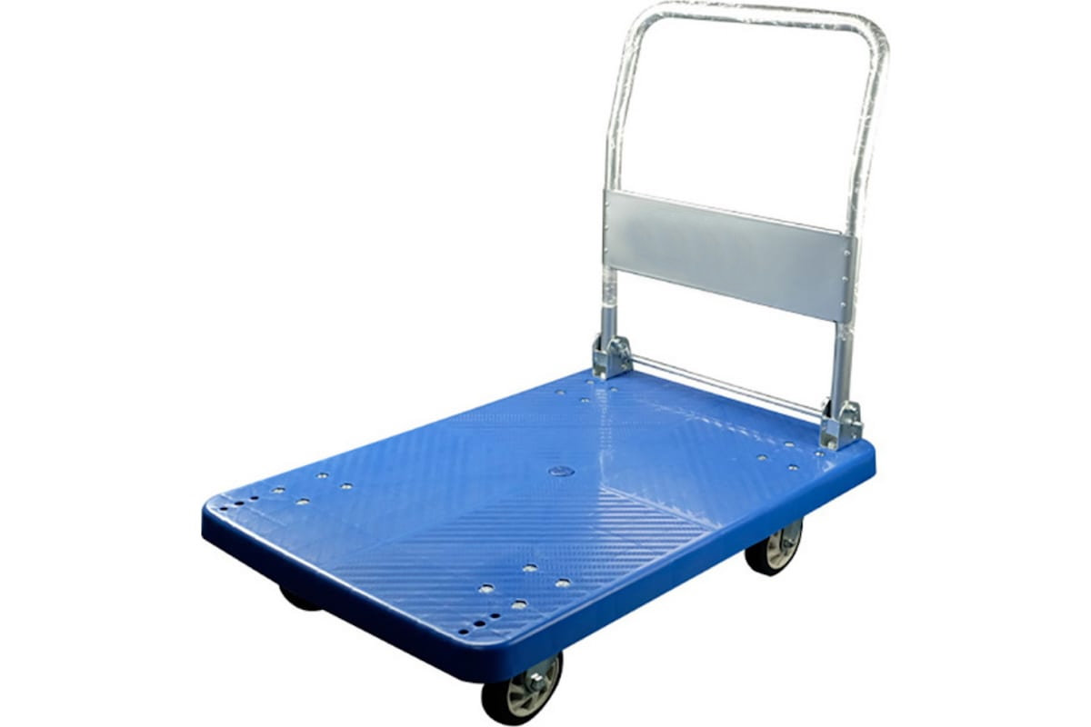 Тележка платформенная пластиковая 260 кг TOR PH260P (900х600) со складной ручкой (резина 125 мм) (1042365)