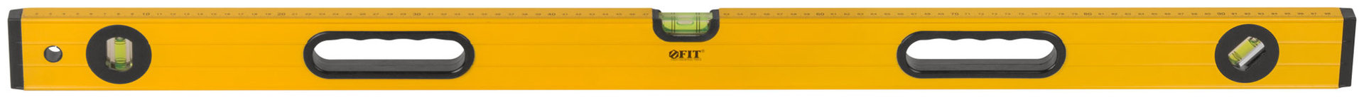 Уровень Янтарь, 3 глазка, ручки, усиленный корпус, фрезер. рабочая грань, шкала 1000 мм (18164)