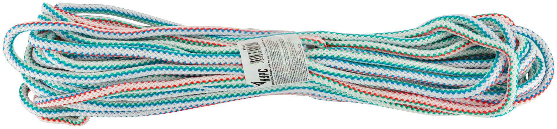 Веревка вязаная полипропиленовая, 10 мм х 20 м, р/н= 350 кгс (68386)