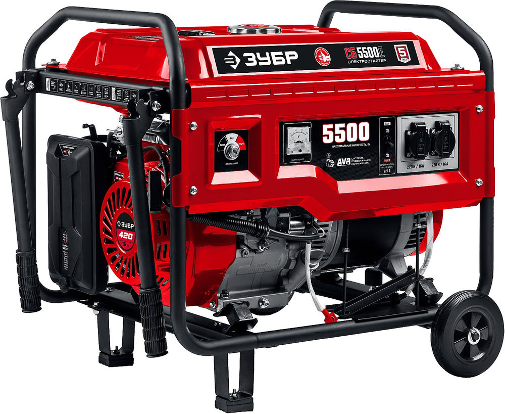 Набор колес + рукоятка № 2 для генераторов мощностью свыше 4000 Вт ЗУБР НКР-2