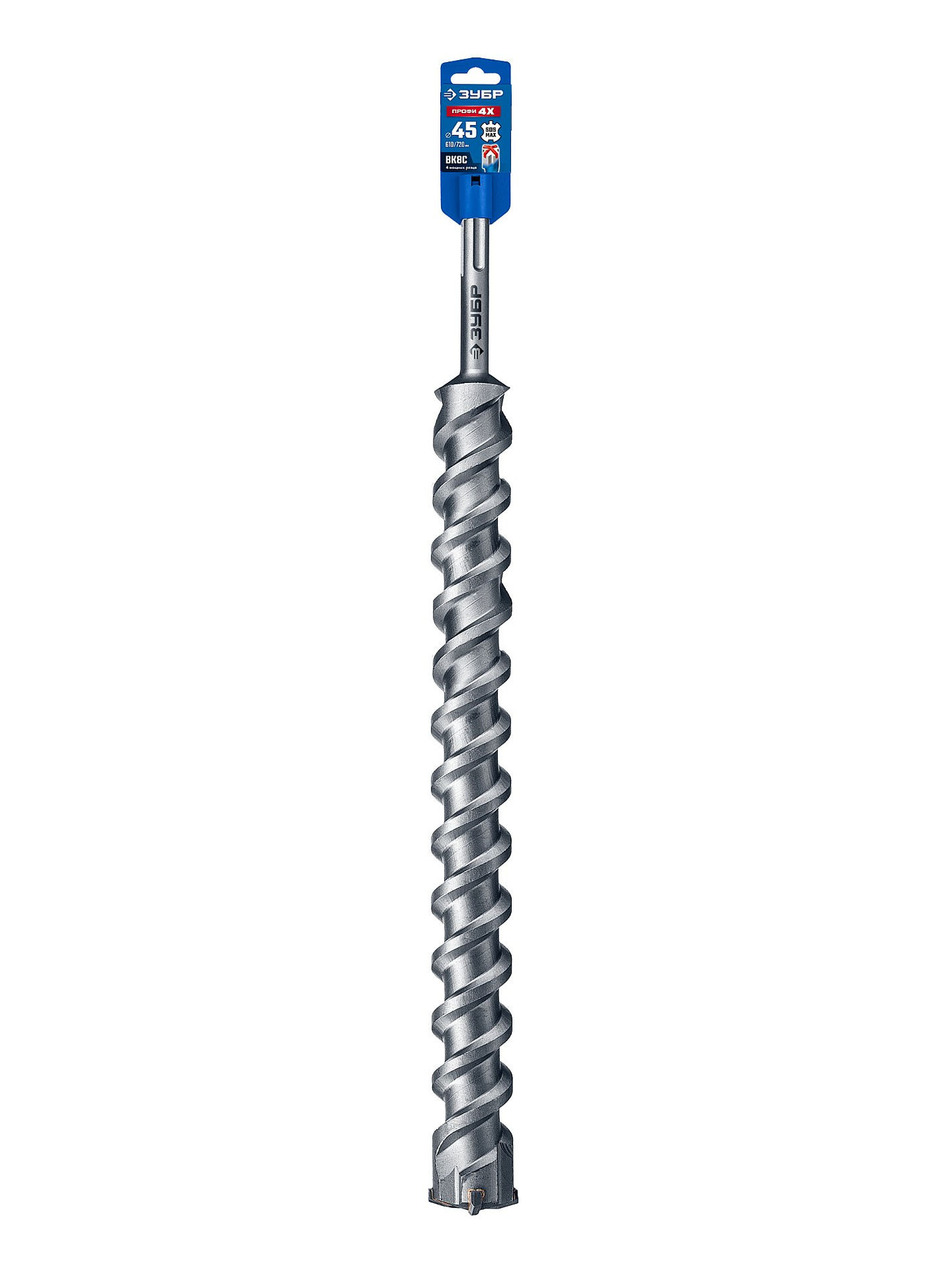 ЗУБР ПРОФИ-4Х 45x610/720 мм, SDS-max бур, ПРОФЕССИОНАЛ (29350-610-45_z03)