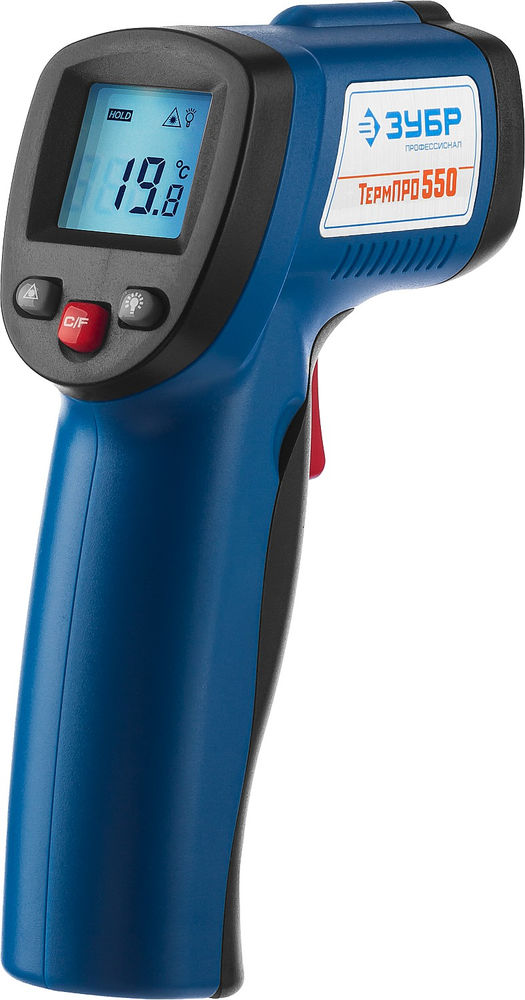 Инфракрасный пирометр -30° +550°С ЗУБР ТермПро-550 Профессионал 45723-550