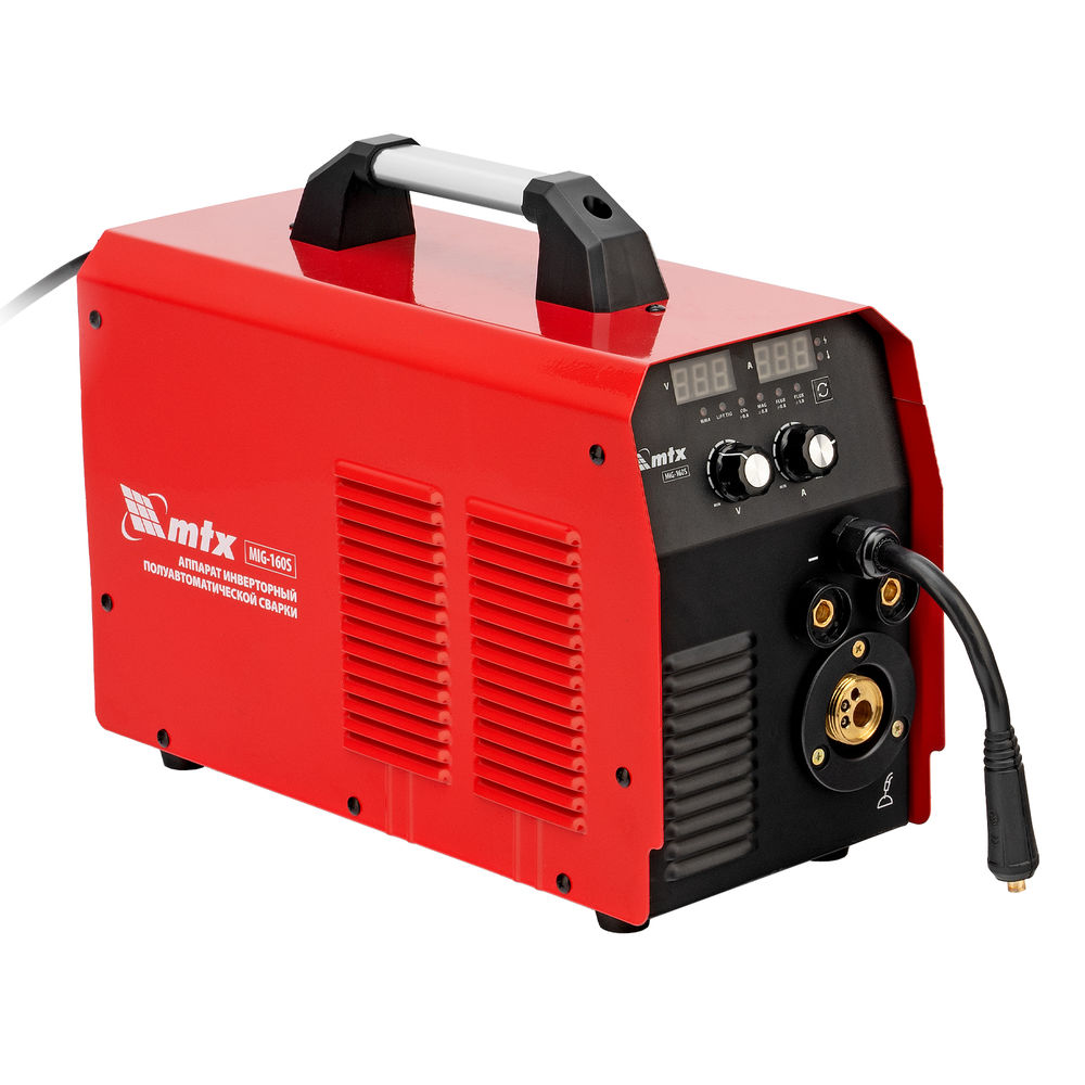 Аппарат инвертор. полуавтомат. cварки MIG-160S, 160A, ПВ 60%, катушка 5 кг MTX (94301)