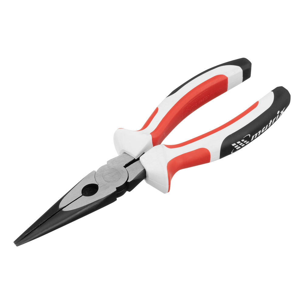 Длинногубцы прямые Premium, 200 мм, трехкомпонентные рукоятки Matrix (17187)