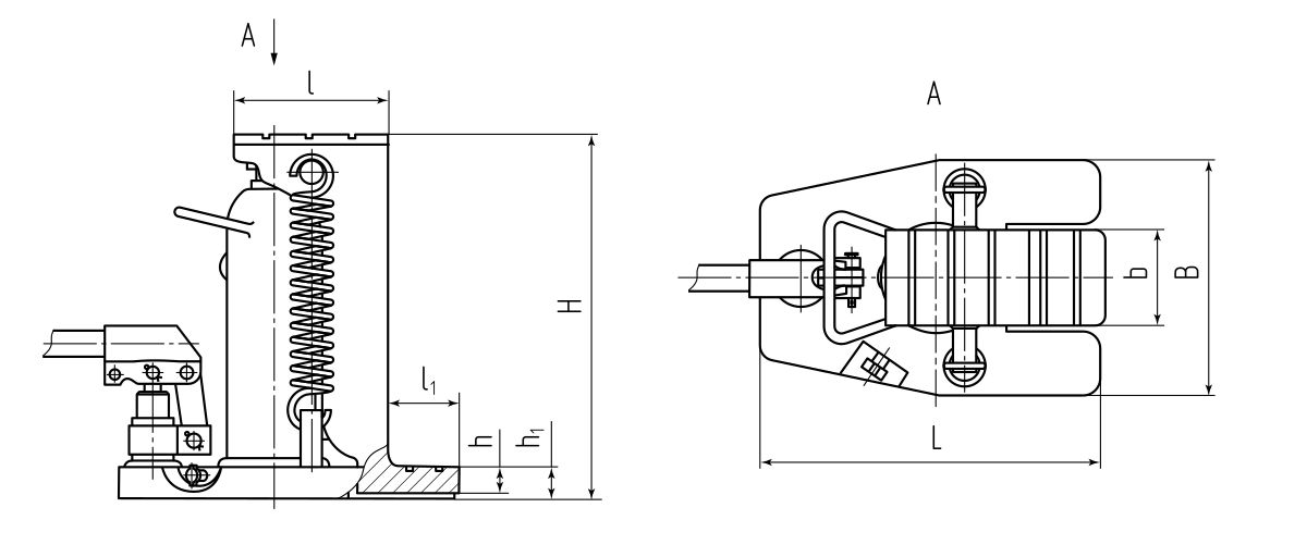 Домкрат автономный с низким подхватом ДА10П135Н серия ПРОФИ (КВТ)