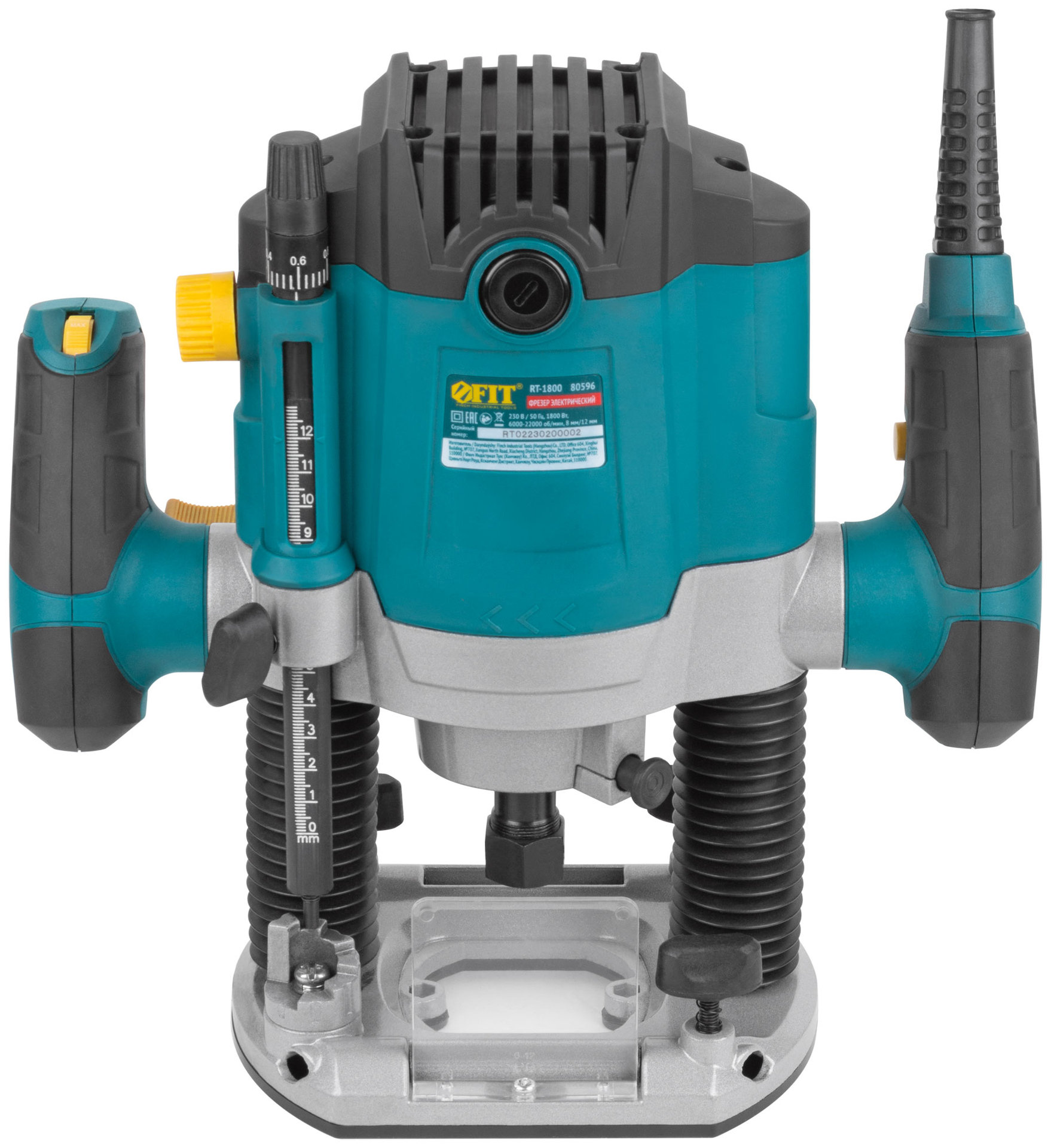 Фрезер 1800 Вт; 6000-22000 об/мин; 8/12 мм; 40 мм; 5,5 кг ; БС щеток; коробка (80596)