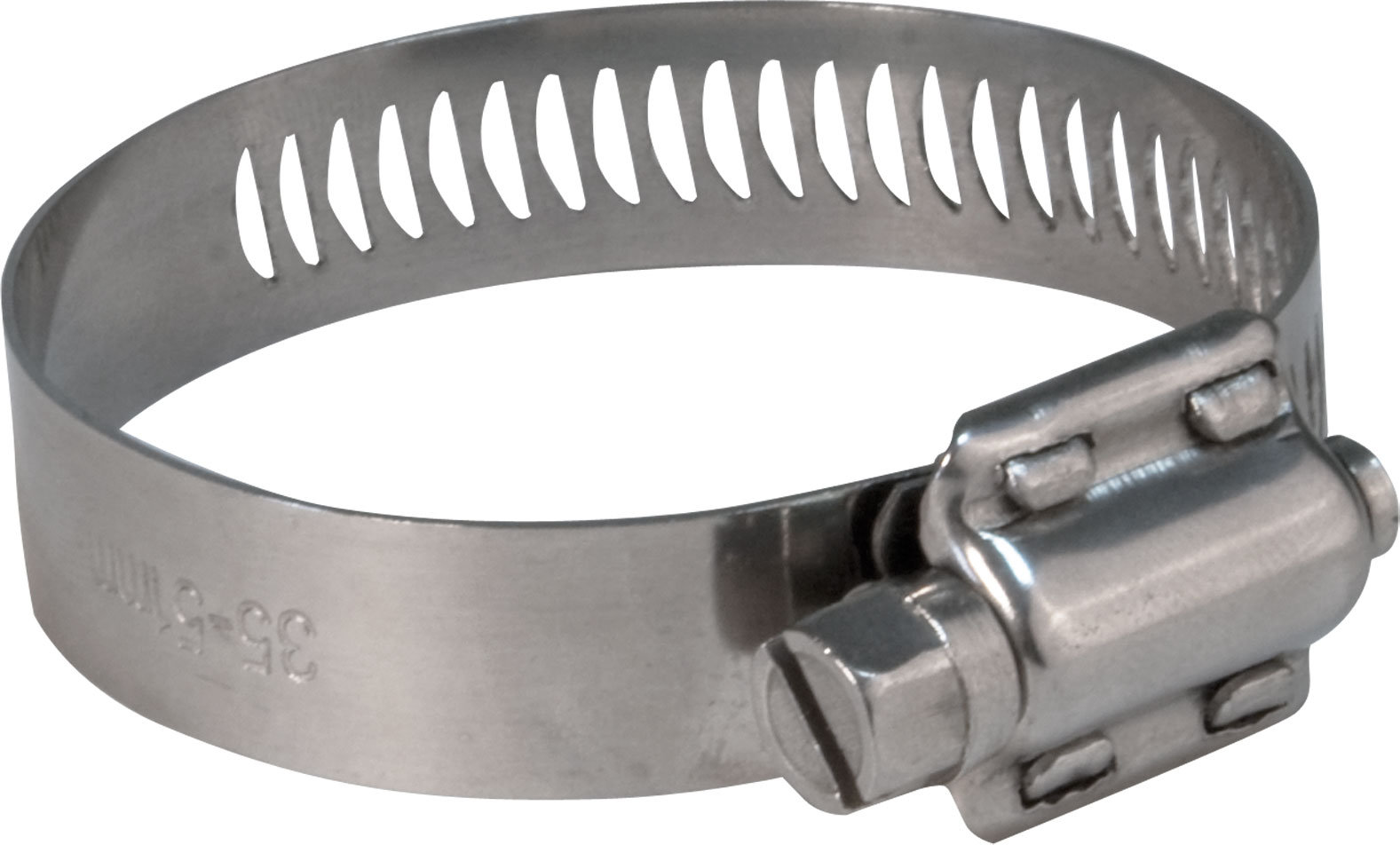 Хомут обжимной просечной, ширина 12,7 мм, нерж.сталь 18-32 мм (99311т)