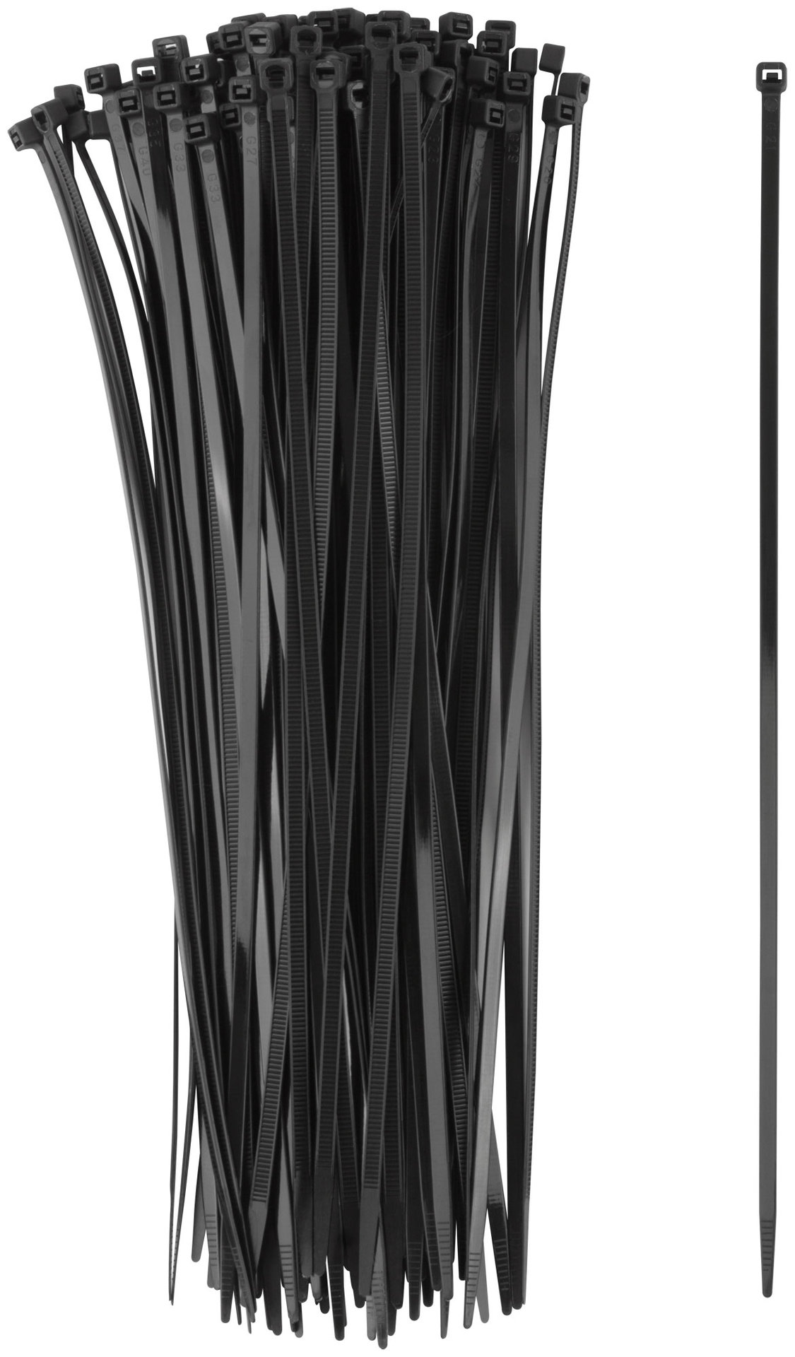 Хомуты нейлоновые для проводов, черные 100 шт., 4,8х300 мм (60356)