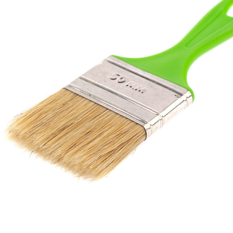 Кисть флейцевая Евро, 50 x 8, натуральная щетина, пластиковая ручка Сибртех (83302)