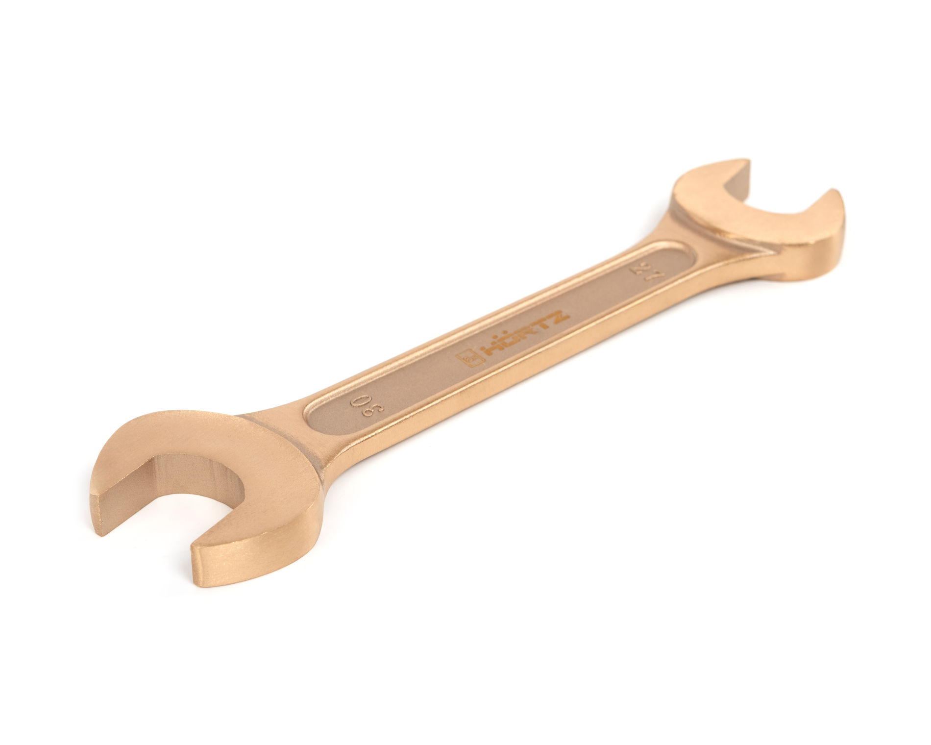 Ключ гаечный рожковый двусторонний 27х30 искробезопасный сплав BeCu, HORTZ