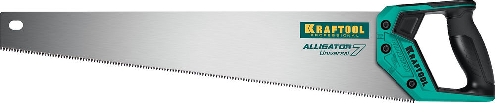 Универсальная ножовка Alligator Universal 7, 550 мм, 7 TPI, 3D зуб KRAFTOOL 15004-55