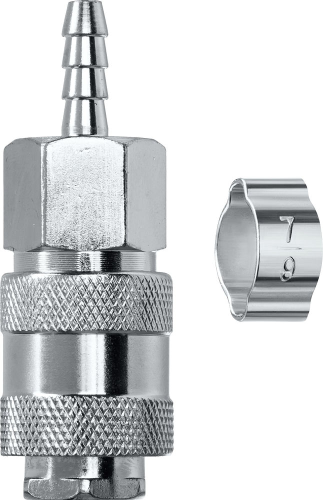 Переходник штуцер елочка 6 мм - рапид муфта с хомутом KRAFTOOL 06596-06